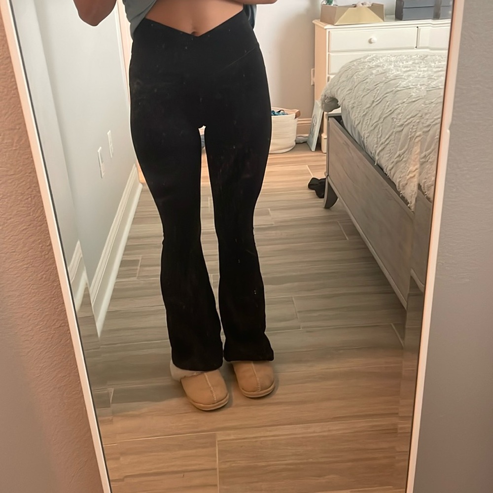 crossover flare aerie leggings